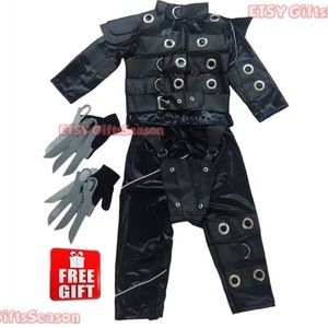 Edward Scissorhands Costume Kid Size Child Boys Halloween Birthday Party